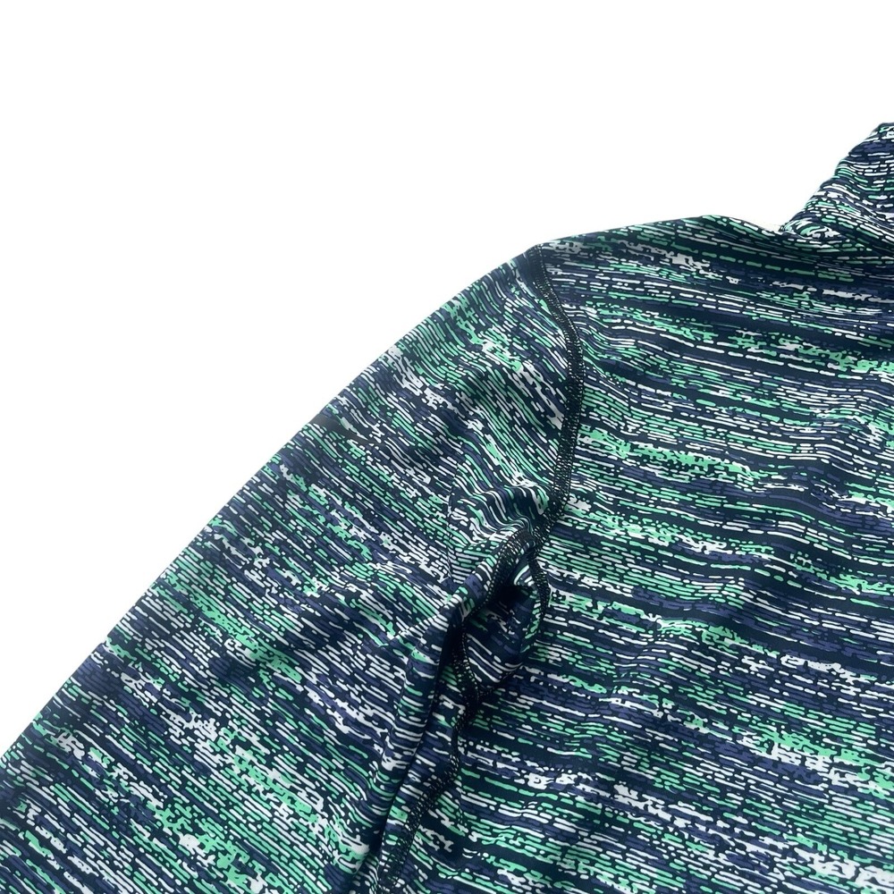 Nike Pro Dri-FIT Women M Green Blue Space Dye Half Zip Pullover 849315-387 Sport - Picture 15 of 16